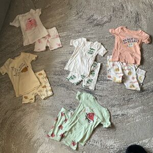 Old Navy Kids Pajama Set - Cream, Pink, Green